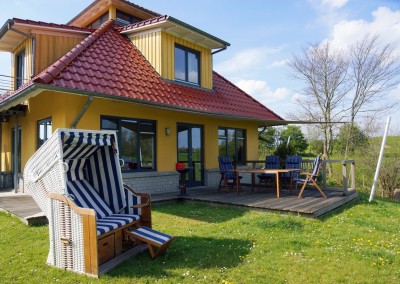Ferienhaus Det gule Hus Terrasse Südseitee