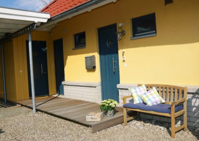 Ferienhaus Det gule Hus Hauseingang